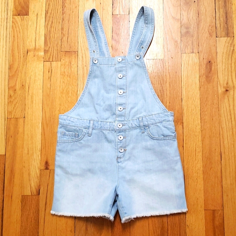 The Children's Place Denim Coverall/Overall Shorts size 12 NWT